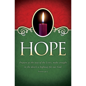 Church Bulletin - 11" - Advent - Hope - Isa 40:3 - Pack of 100 - U4352 Church Bulletin - 11" - Advent - Hope - Isa 40:3 - Pack of 100 - U4352
