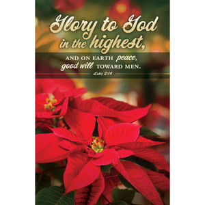 Church Bulletin - 11" - Christmas - Glory to God in the Highest - Luke 2:14 - Pack of 100 - U3995