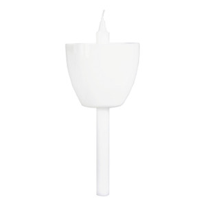 White Plastic Shield Drip Protectors (Pack of 50) Use with Candlelight Service Candles - 242470
