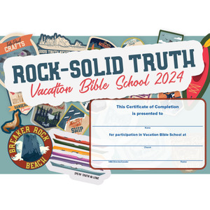 Certificates Of Completion 50 Certificates - Breaker Rock Lifeway VBS 2024 Certificates Of Completion 50 Certificates - Breaker Rock Lifeway VBS 2024