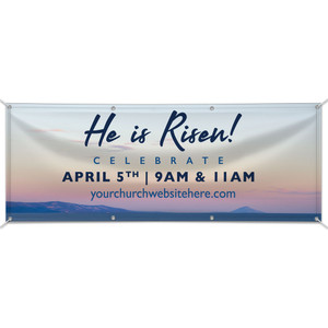 Customizable Outdoor Vinyl Banner - Resurrection Sunday - BSP240600