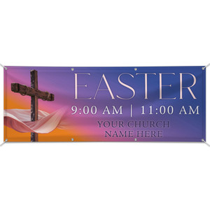 Customizable Outdoor Vinyl Banner - Vivid Easter Glory - BSP240100