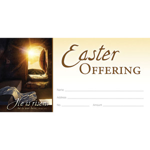 Offering Envelope - He is risen; he is not here. - Mark 16:6 KJV - H4200E Offering Envelope - He is risen; he is not here. - Mark 16:6 KJV - H4200E