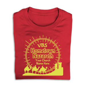 Easy Custom VBS T-Shirt - One Color Design - Hometown Nazareth VBS - VNAZ031