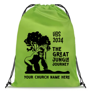 Easy Custom VBS Drawstring Bag - Personalize in Real Time - Great Jungle Journey VBS - DGJJ031 Easy Custom VBS Drawstring Bag - Personalize in Real Time - Great Jungle Journey VBS - DGJJ031
