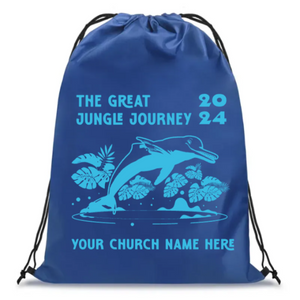 Easy Custom VBS Drawstring Bag - Personalize in Real Time - Great Jungle Journey VBS - DGJJ051 Easy Custom VBS Drawstring Bag - Personalize in Real Time - Great Jungle Journey VBS - DGJJ051