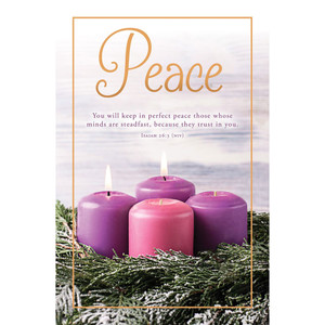 Church Bulletin 11" - Advent-Peace; Isaiah 26:3 (NIV) (Pack of 100) Church Bulletin 11" - Advent-Peace; Isaiah 26:3 (NIV) (Pack of 100)