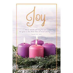 Church Bulletin 11" - Advent-Joy; Isaiah 12:6 (NIV) (Pack of 100) Church Bulletin 11" - Advent-Joy; Isaiah 12:6 (NIV) (Pack of 100)
