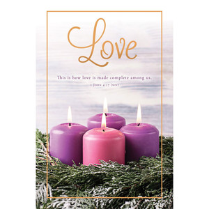 Church Bulletin 11" - Advent-Love; 1 John 4:17 (NIV) (Pack of 100) Church Bulletin 11" - Advent-Love; 1 John 4:17 (NIV) (Pack of 100)