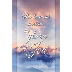Church Bulletin 11" - Inspirational - Heavens declare glory - Ps. 19:1 (KJV) (Pack of 100) Church Bulletin 11" - Inspirational - Heavens declare glory - Ps. 19:1 (KJV) (Pack of 100)