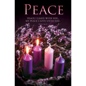 Church Bulletin 11" - Advent - Peace - John 14:27 (KJV) (Pack of 100) Church Bulletin 11" - Advent - Peace - John 14:27 (KJV) (Pack of 100)