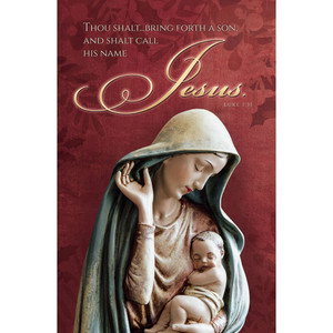 Church Bulletin 11" - Christmas - Call his name Jesus - Luke 1:31 (KJV) (Pack of 100) Church Bulletin 11" - Christmas - Call his name Jesus - Luke 1:31 (KJV) (Pack of 100)