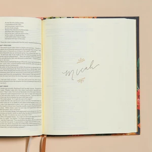 CSB Notetaking Bible, Hosanna Revival Edition, Dahlias Cloth-Over-Board - Bulk Case of 8