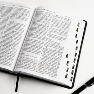 KJV Large Print Personal Size Reference Bible, Charcoal Leathertouch Indexed - Case of 12