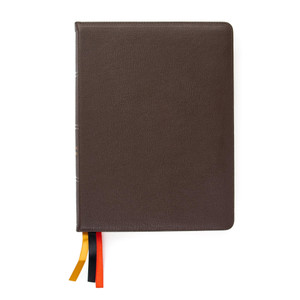 CSB Verse-by-Verse Reference Bible, Holman Handcrafted Collection, Brown Premium Goatskin - Bulk Case of 12