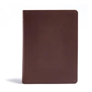 CSB He Reads Truth Bible, Brown Genuine Leather Indexed - Bulk Case of 8
