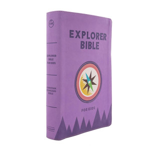CSB Explorer Bible for Kids, Lavender Compass LeatherTouch, Indexed - Bulk Case of 12