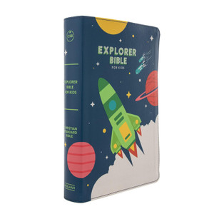 CSB Explorer Bible for Kids, Blast Off LeatherTouch, Indexed - Bulk Case of 12