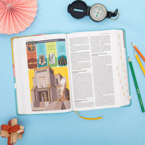 CSB Explorer Bible for Kids, Hello Sunshine LeatherTouch, Indexed - Bulk Case of 12