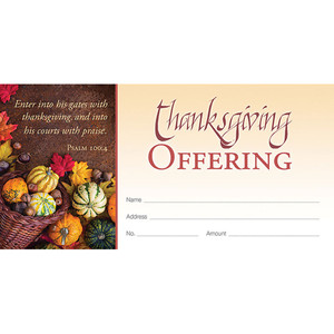 Offering Envelope - Thanksgiving - Enter His Gates (Pack of 100) Offering Envelope - Thanksgiving - Enter His Gates (Pack of 100)