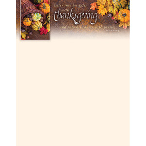 Letterhead - Thanksgiving - Enter His Gates (Pack of 100) Letterhead - Thanksgiving - Enter His Gates (Pack of 100)