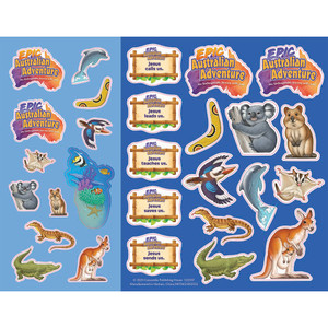 Sticker Sheets (Pack of 10) - Epic Australian Adventure by CPH Sticker Sheets (Pack of 10) - Epic Australian Adventure by CPH