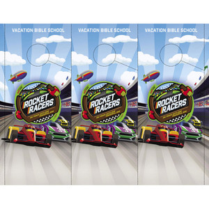 Theme Doorknob Hangers - Rocket Racers VBS 2025 by RBP Theme Doorknob Hangers - Rocket Racers VBS 2025 by RBP