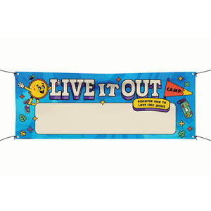 Outdoor Banner - Live it Out VBS 2025 by Orange Outdoor Banner - Live it Out VBS 2025 by Orange