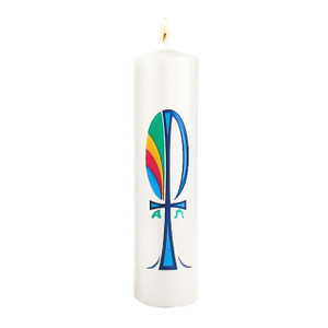 11" x 3" Chi-Rho Pillar Candle