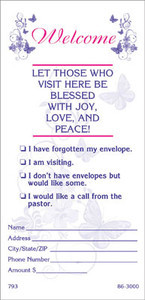 Pew Offering Envelope - Butterfly (Box of 500) Pew Offering Envelope - Butterfly (Box of 500)