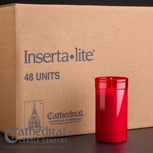 Inserta-Lite 3-Day Ruby Glass Globes