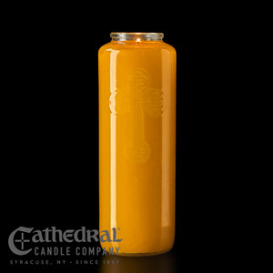 Cathedral 6-Day Glass Offering Candle (Amber) (DOZEN GLASS)