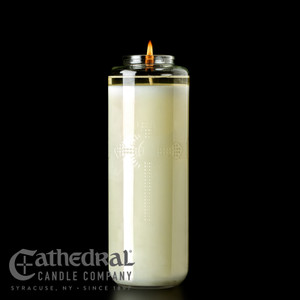 Prima Sanctum 8-Day Bottle Style Candle - 100% Beeswax - 9