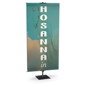 Church Banners - White Cross Easter - Hosanna