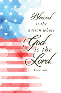 Church Bulletin 11" - Patriotic  - Ps 33:12 - Blessed is The Nation - KJV - Pack of 100 Church Bulletin 11" - Patriotic  - Ps 33:12 - Blessed is The Nation - KJV - Pack of 100