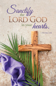Church Bulletin 11" - Lent - 1 Peter 3:15 - Sanctify the Lord God - KJV - Pack of 100 Church Bulletin 11" - Lent - 1 Peter 3:15 - Sanctify the Lord God - KJV - Pack of 100
