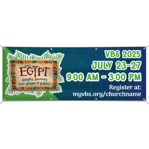 Easy Custom Outdoor Vinyl Banner - Personalize in Real Time - Egypt VBS - BEGY003 Easy Custom Outdoor Vinyl Banner - Personalize in Real Time - Egypt VBS - BEGY003