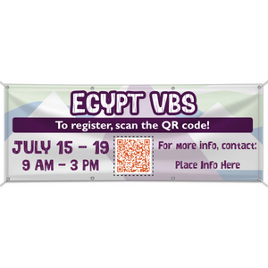 Easy Custom Outdoor Vinyl Banner - Personalize in Real Time - Egypt VBS - BEGY005 Easy Custom Outdoor Vinyl Banner - Personalize in Real Time - Egypt VBS - BEGY005