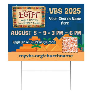 Easy Custom Outdoor Yard Sign - Personalize in Real Time - Egypt VBS - YSEGY001 Easy Custom Outdoor Yard Sign - Personalize in Real Time - Egypt VBS - YSEGY001