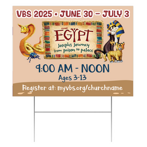 Easy Custom Outdoor Yard Sign - Personalize in Real Time - Egypt VBS - YSEGY004 Easy Custom Outdoor Yard Sign - Personalize in Real Time - Egypt VBS - YSEGY004