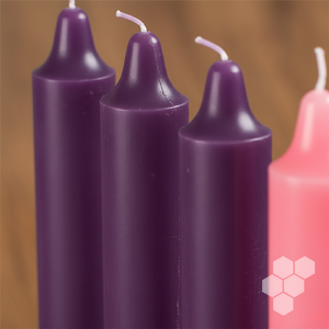 12" x 1.5" Beeswax Advent Candles (3 Purple, 1 Rose)