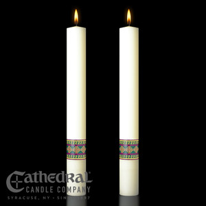 Paschal Plain - Complementing Altar Candle (Pack of 2) by Cathedral Candles Paschal Plain - Complementing Altar Candle (Pack of 2) by Cathedral Candles