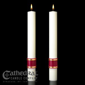 Crux Trinitas - Complementing Altar Candle (Pack of 2) by Cathedral Candles Crux Trinitas - Complementing Altar Candle (Pack of 2) by Cathedral Candles
