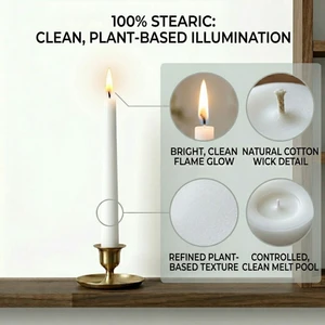 Stearic Candle 7/8" x 12-3/4" Self Fit (24) - Emkay