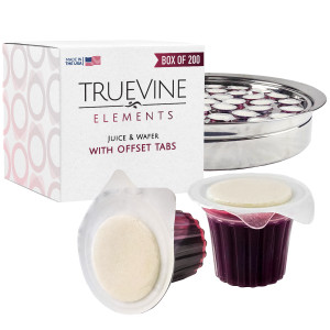 TrueVine Elements Cup - Prefilled Communion Cup Juice and Wafer Set (Box of 200)
