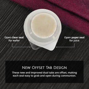 TrueVine Elements Cup - Prefilled Communion Cup Juice and Wafer Set (Box of 1600)