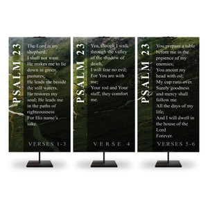 Church Banners - Psalm 23 Triptych - Psalm 23 Series Church Banners - Psalm 23 Triptych - Psalm 23 Series