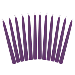 12" x 7/8" Bulk Advent Taper Candles (12 Purple) 12" x 7/8" Bulk Advent Taper Candles (12 Purple)