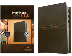 NLT Every Mans Bible - Gray Leatherlike Indexed