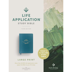 NLT Life Application Study Bible, Third Edition, Large Print (Leatherlike, Teal Blue) - Case of 6